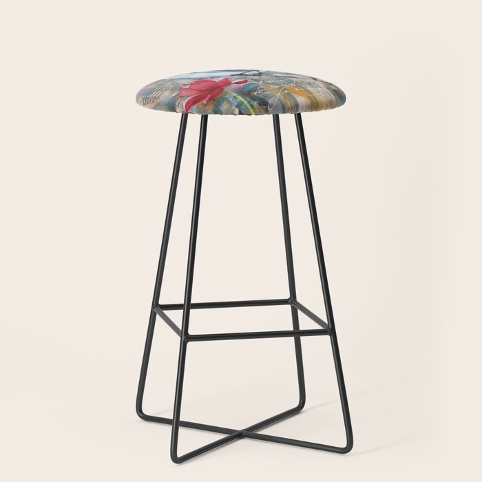 Colorful Bird Garden Indian Summer Flora Stool Gallery Image 1