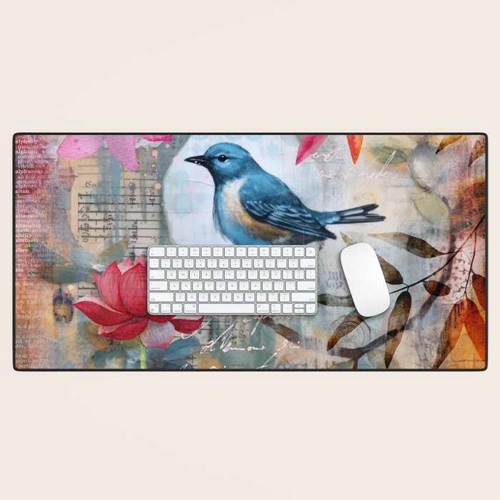 Colorful Bird Garden Indian Summer Flora Desk Mat Gallery Image 1