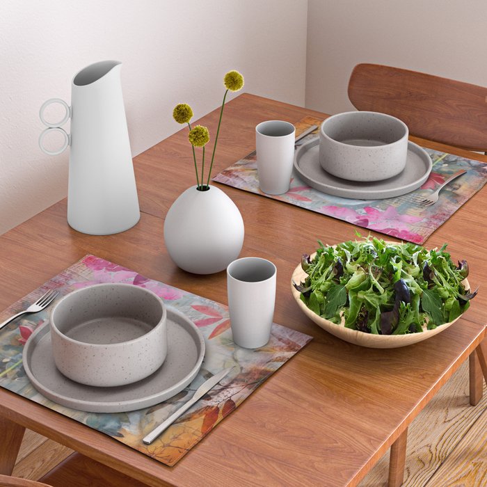 Colorful Bird Garden Indian Summer Flora Placemat Gallery Image 2