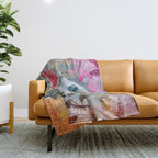 Colorful Bird Garden Indian Summer Flora Throw Blanket Gallery Image 1