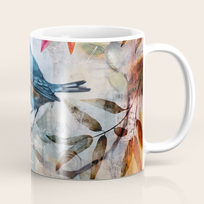 Colorful Bird Garden Indian Summer Flora Coffee Mug Gallery Image 1
