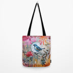 Colorful Bird Garden Indian Summer Flora Tote Bag Gallery Image 2