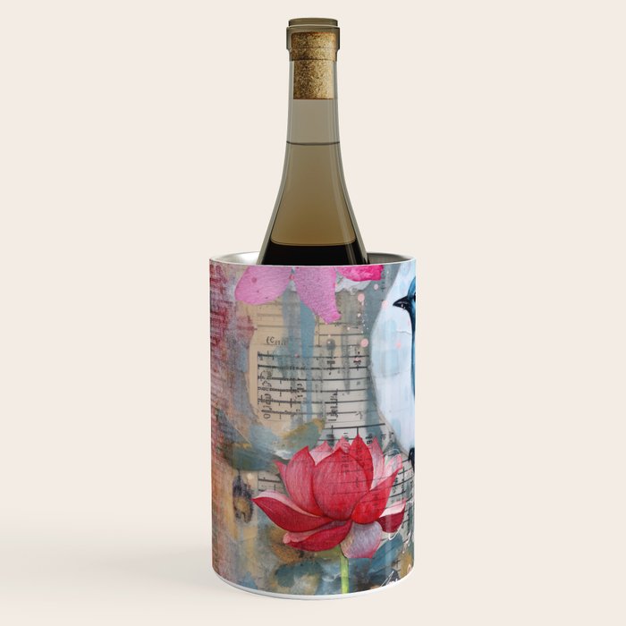 Colorful Bird Garden Indian Summer Flora Wine Chiller Gallery Image 2