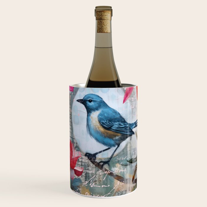 Colorful Bird Garden Indian Summer Flora Wine Chiller Gallery Image 1