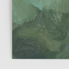 Windy Day on the Farm - Sky Blue and Sage Green Abstract Painting, Modern Rural Country Rustic Poster Gallery Image 3