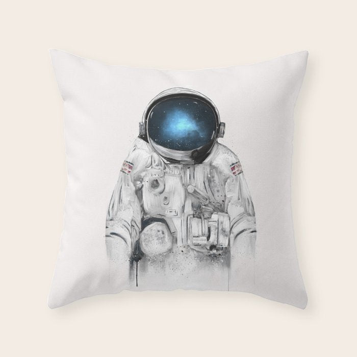the astronaut Throw Pillow Gallery Image 6