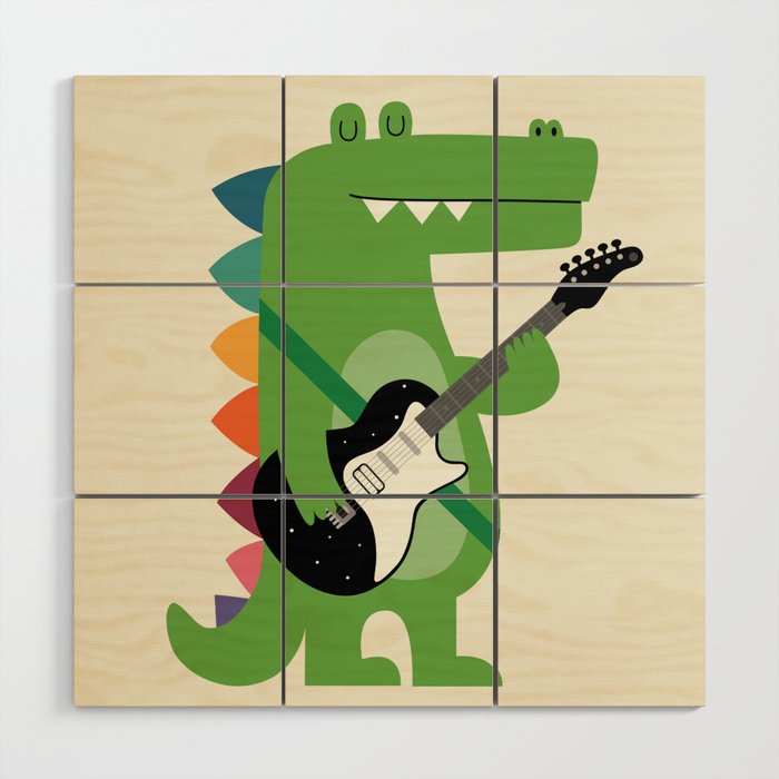 Croco Rock Wood Wall Art Gallery Image 1