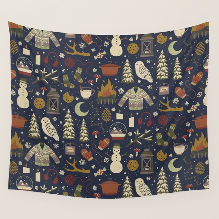 Winter Nights Wall Tapestry Gallery Image 4