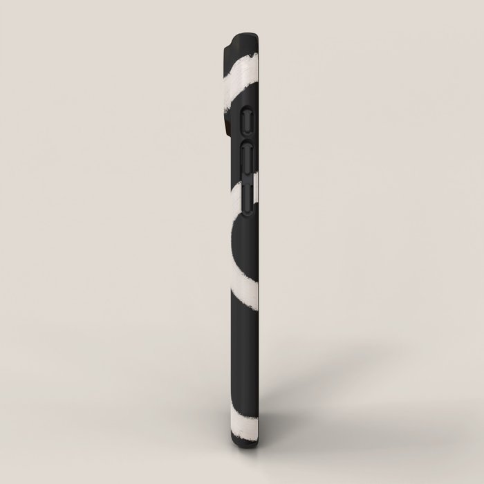 Abstract Brush Strokes: Black & White iPhone Case Gallery Image 2