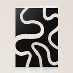 Abstract Brush Strokes: Black & White Stationery Card Gallery Image 2