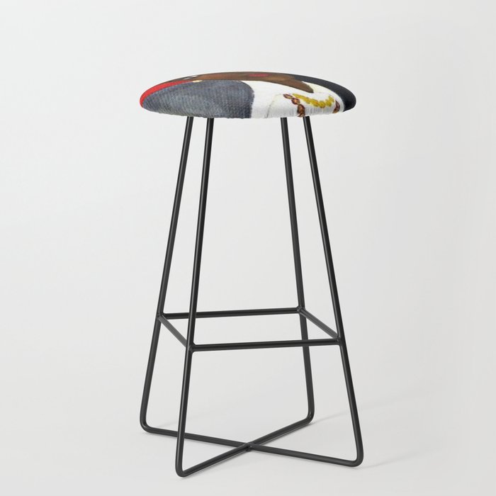 Rare African American Portrait of Aicha Goblet in a Red Hat by Amedeo Modigliani Stool Gallery Image 1