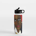Rare African American Portrait of Aicha Goblet in a Red Hat by Amedeo Modigliani Water Bottle Gallery Image 1