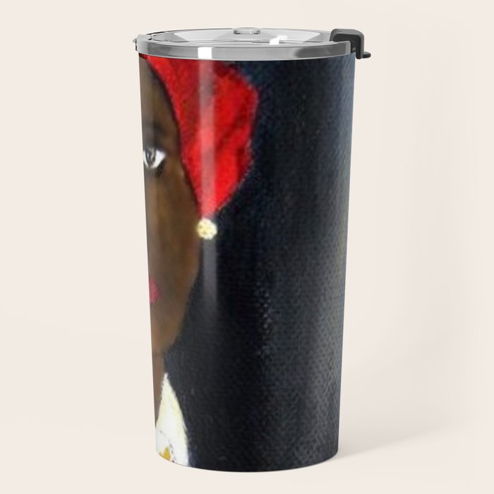 Rare African American Portrait of Aicha Goblet in a Red Hat by Amedeo Modigliani Travel Mug Gallery Image 2