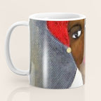 Rare African American Portrait of Aicha Goblet in a Red Hat by Amedeo Modigliani Coffee Mug Gallery Image 3