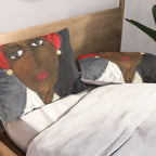 Rare African American Portrait of Aicha Goblet in a Red Hat by Amedeo Modigliani Pillow Sham Gallery Image 2