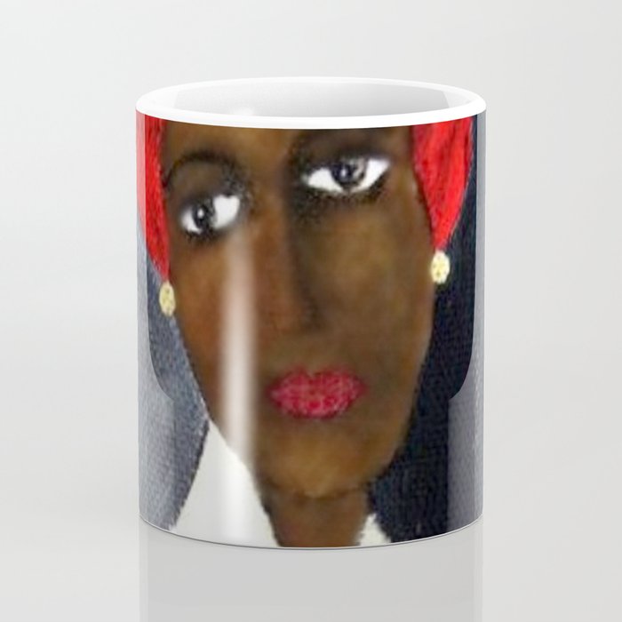 Rare African American Portrait of Aicha Goblet in a Red Hat by Amedeo Modigliani Coffee Mug Gallery Image 4