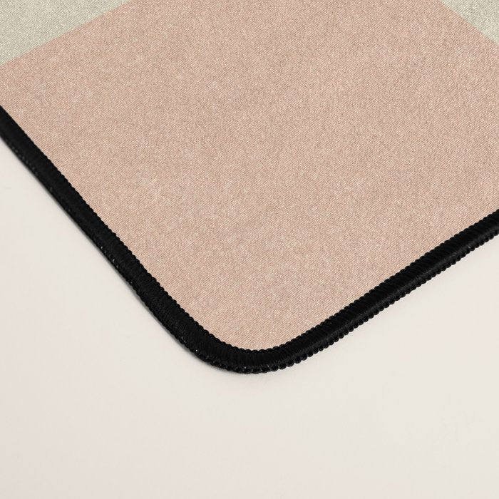 Checkers - peach pink and cream Desk Mat Gallery Image 4