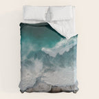 Aerial Ocean Waves - Coastal Photography Wall Art Duvet Cover Gallery Image 6