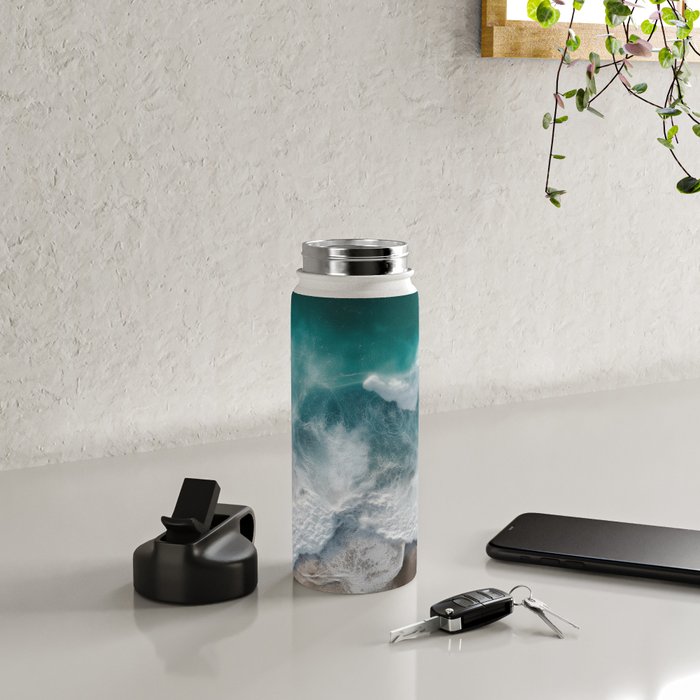 Aerial Ocean Waves - Coastal Photography Wall Art Water Bottle Gallery Image 4
