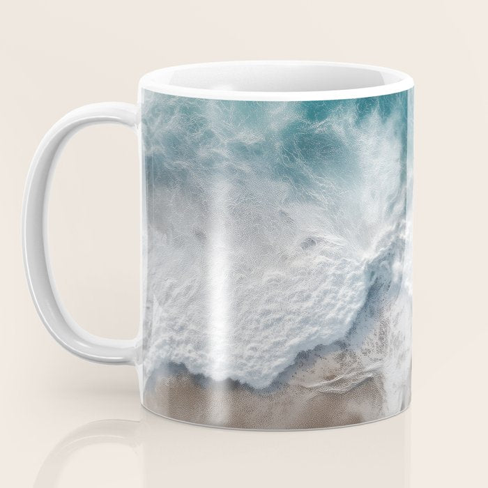 Aerial Ocean Waves - Coastal Photography Wall Art Coffee Mug Gallery Image 3