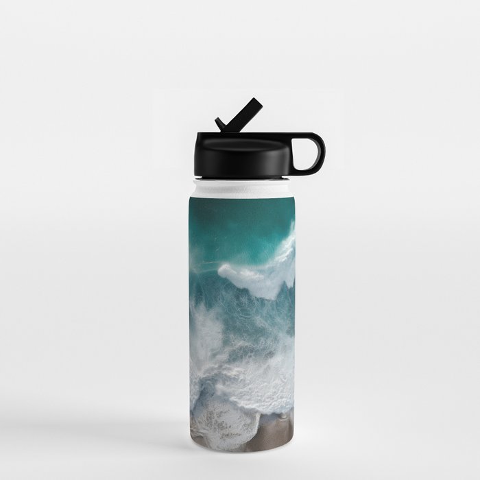Aerial Ocean Waves - Coastal Photography Wall Art Water Bottle Gallery Image 1