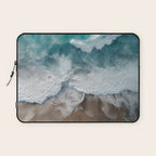 Aerial Ocean Waves - Coastal Photography Wall Art Laptop Sleeve Gallery Image 1