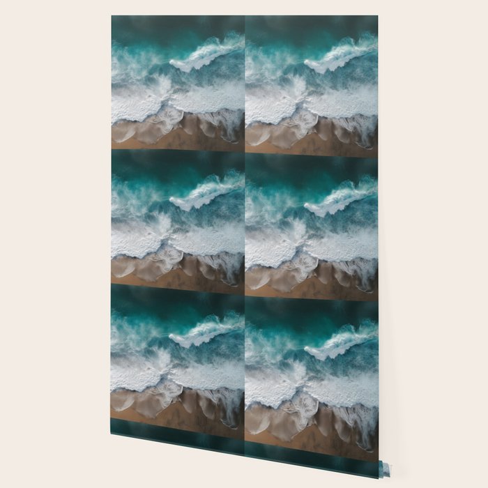 Aerial Ocean Waves - Coastal Photography Wall Art Wallpaper Gallery Image 2