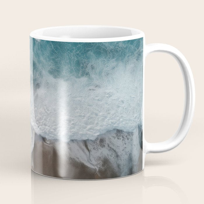 Aerial Ocean Waves - Coastal Photography Wall Art Coffee Mug Gallery Image 1