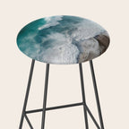 Aerial Ocean Waves - Coastal Photography Wall Art Stool Gallery Image 2
