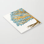 Tree of Life Watercolor - Ochre & Teal Notebook Gallery Image 3
