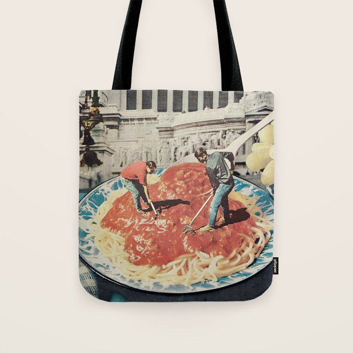 Diggin Spaghetti - Men at work  Tote Bag Gallery Image 1