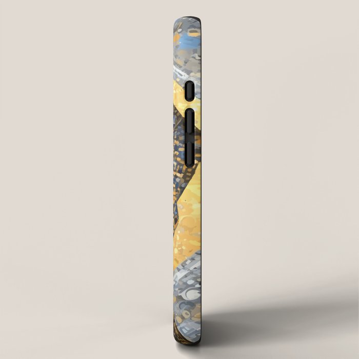 Blue and Gold Klimt Dog with Geometric Patterns  iPhone Case Gallery Image 2