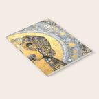 Blue and Gold Klimt Dog with Geometric Patterns  Notebook Gallery Image 2