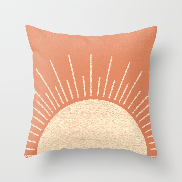 Sunrise pink Throw Pillow Gallery Image 6