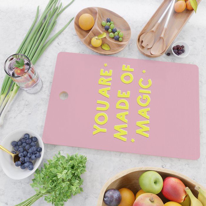 YOU ARE MADE OF MAGIC - typography Cutting Board Gallery Image 2