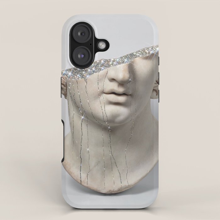 DIAMOND TEARS | collage art by Yana Potter | glitter | sculpture | mythology | bling and shine iPhone Case Gallery Image 1