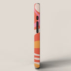 Mod Swirl Retro Modern Abstract Pattern Bright Pink Orange Beige iPhone Case Gallery Image 2