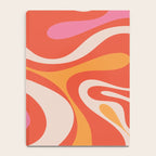 Mod Swirl Retro Modern Abstract Pattern Bright Pink Orange Beige Notebook Gallery Image 4