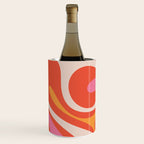 Mod Swirl Retro Modern Abstract Pattern Bright Pink Orange Beige Wine Chiller Gallery Image 1