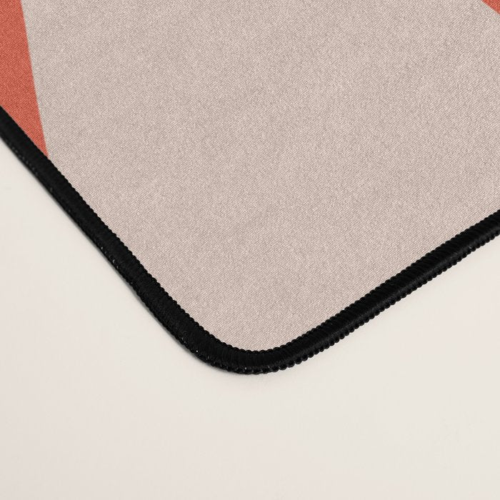 Mod Swirl Retro Modern Abstract Pattern Bright Pink Orange Beige Desk Mat Gallery Image 4