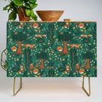 Foxes Playing in the Emerald Forest Credenza Gallery Image 1