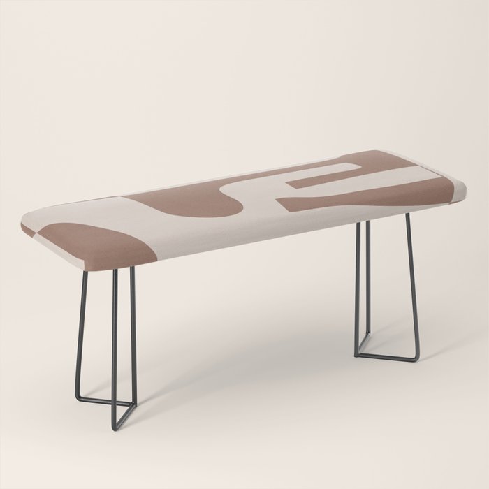 Mocha Modern Abstract 3 Bench Gallery Image 1