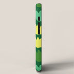 Rows of Tulips in Bloom in Sage & Chartreuse iPhone Case Gallery Image 2