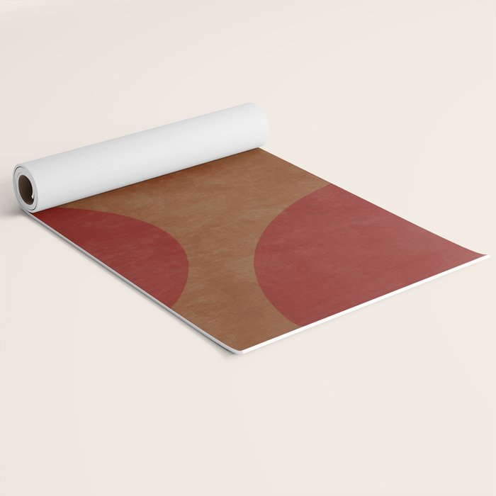 abstract retro shapes earthy 12 Yoga Mat Gallery Image 2