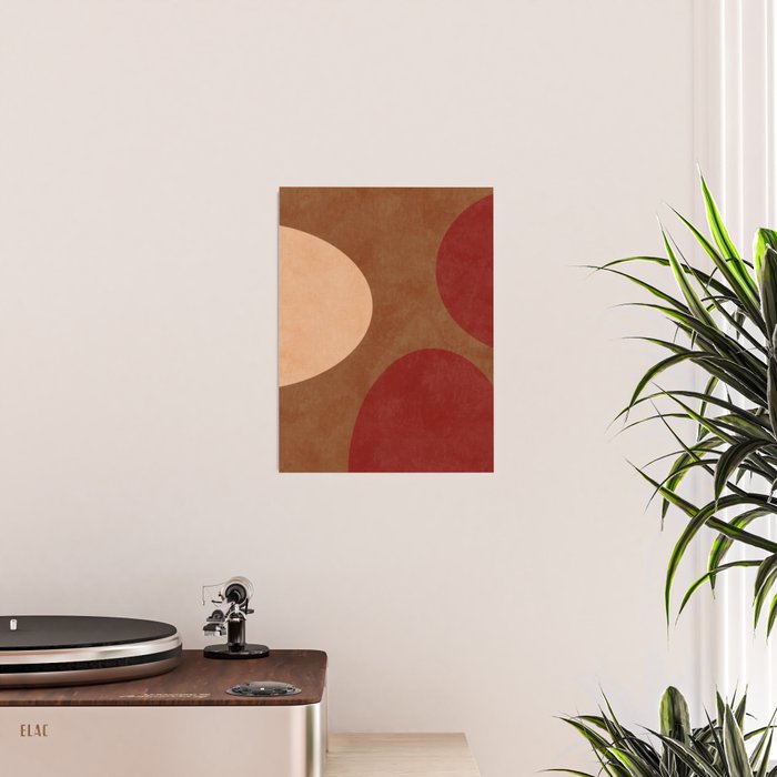 abstract retro shapes earthy 12 Poster Gallery Image 2