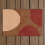 abstract retro shapes earthy 12 Outdoor Rug Gallery Image 1