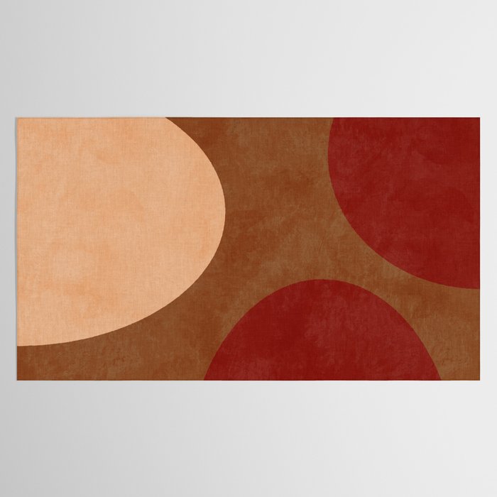 abstract retro shapes earthy 12 Tablecloth Gallery Image 2