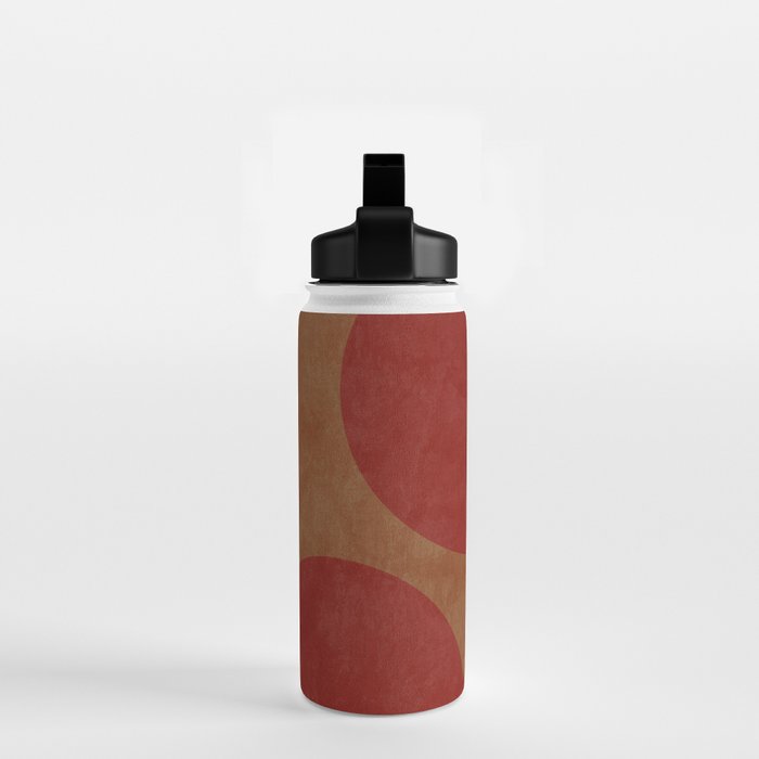 abstract retro shapes earthy 12 Water Bottle Gallery Image 2
