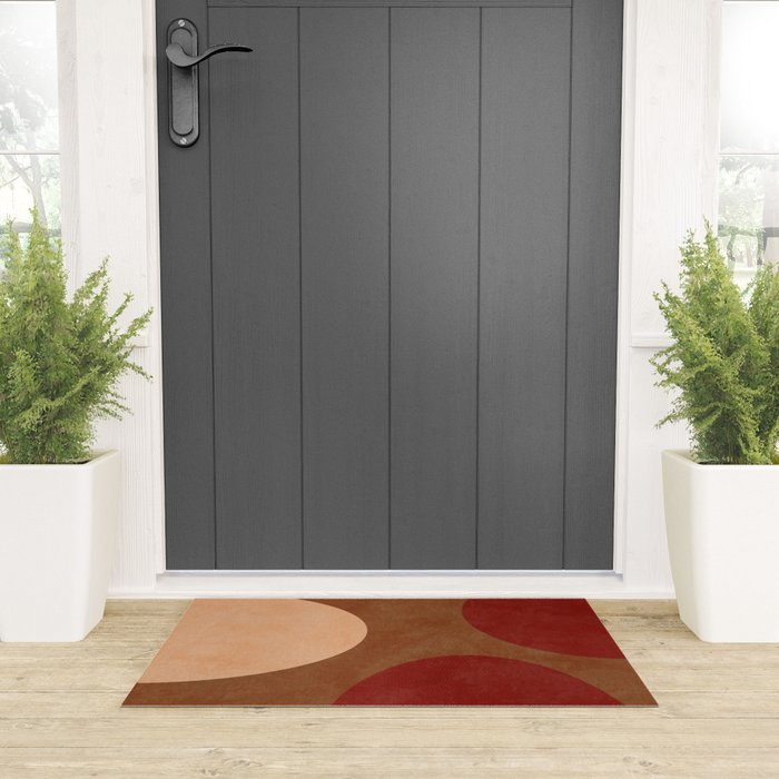 abstract retro shapes earthy 12 Welcome Mat Gallery Image 3