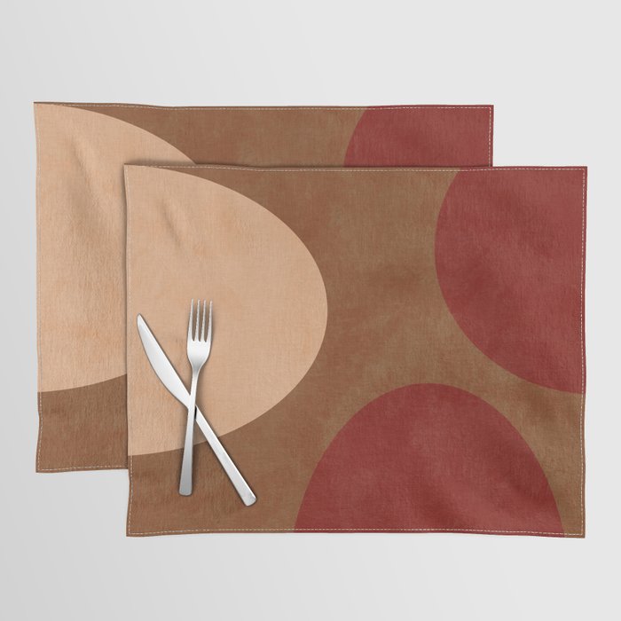 abstract retro shapes earthy 12 Placemat Gallery Image 1
